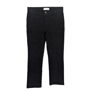 Doncaster Velvet Jeans Womens Black Straight Leg Stretch Size 4 S